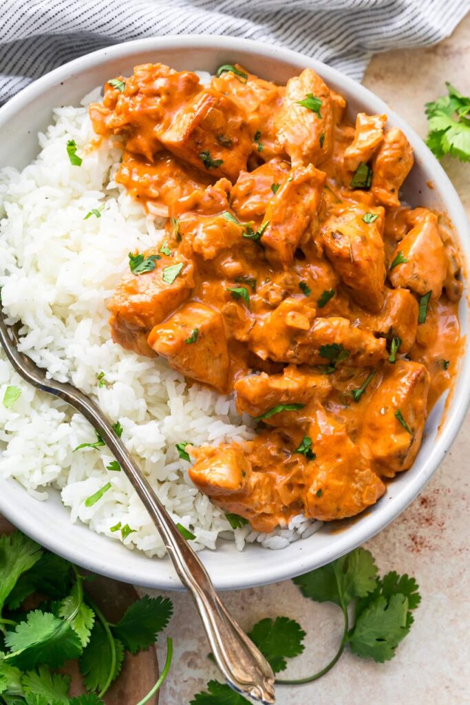 Coconut chicken rice bowl