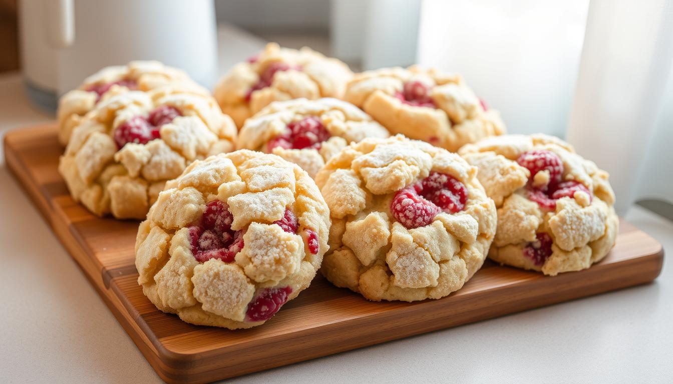 Raspberry Crumble Cookies