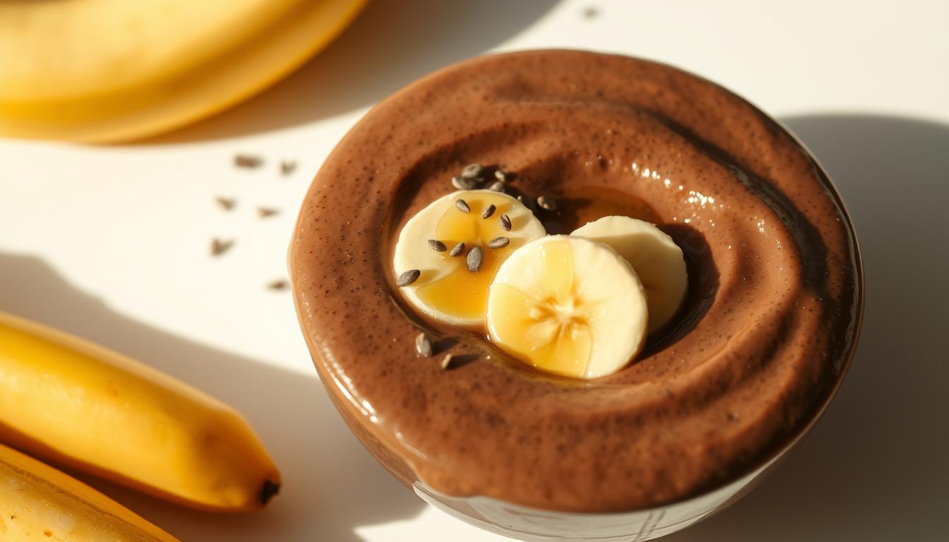 Chocolate banana chia pudding