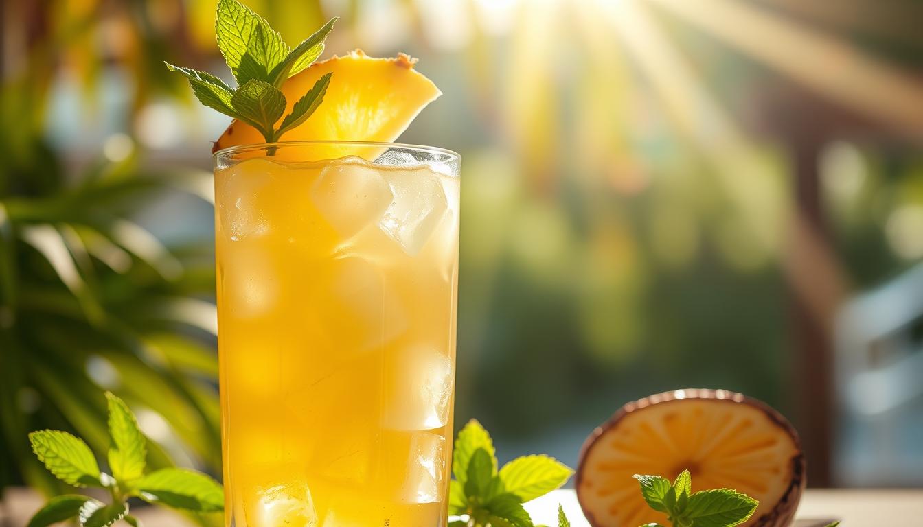Pineapple Coconut Mojito mocktail