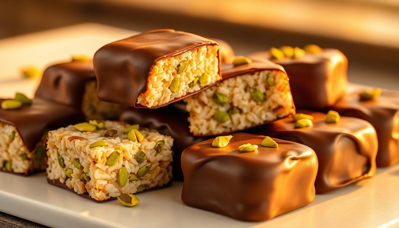 Pistachio rice cake chocolate